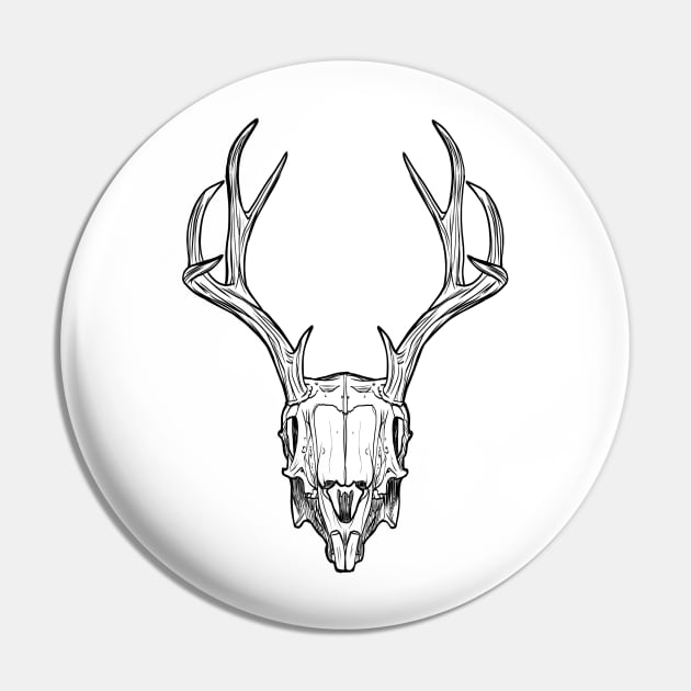 Elk Skull Pin by scdesigns