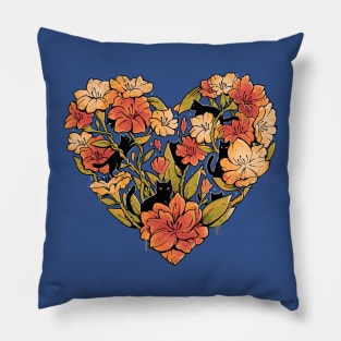 Wild Heart - Cute Flowers Cat Gift Pillow