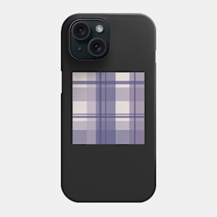 winter plaid in cool lavender and sand seamless pattern Phone Case