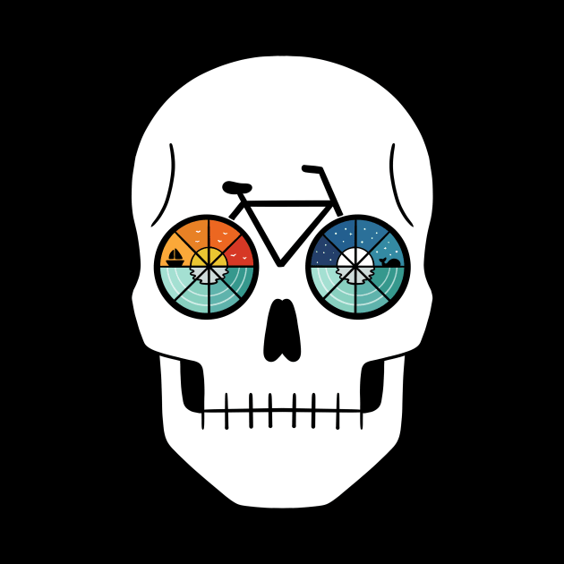 Skull and bicycle by coffeeman