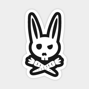 Easter Bunny Skull And Carrot Bones Magnet