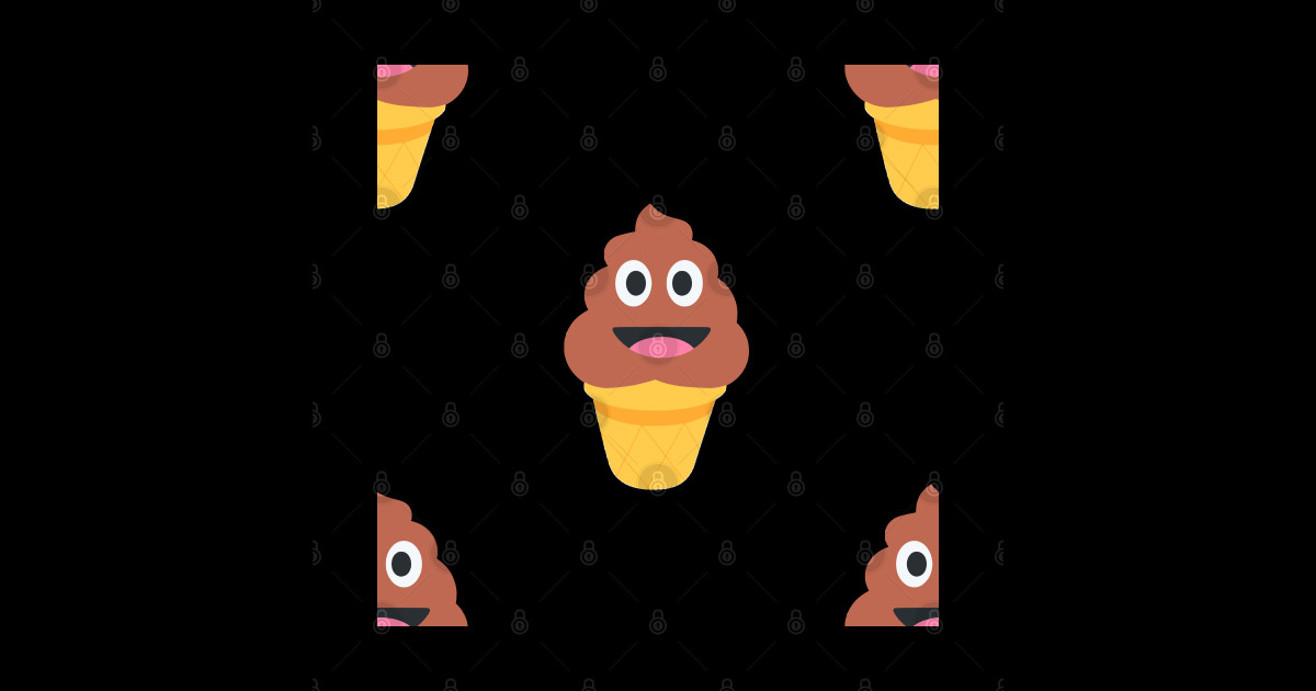 ice cream cone poo poop emoji Ice Cream Cone Poo Emoji Sticker