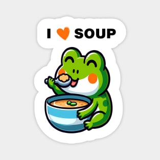 Soup-Crazy Frog Design Magnet