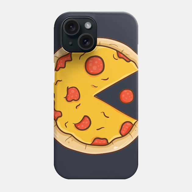 Pac-Man Parody Pizza Man Phone Case by rjzinger