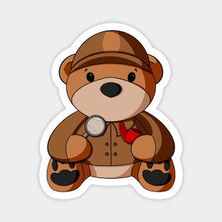 Detective Teddy Bear Magnet