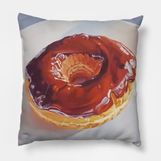 Chocolate Dip Donut painting (#3) Pillow