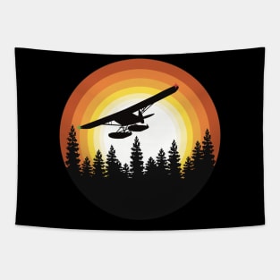 Seaplane Sunrise Tapestry