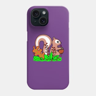Cute Chipmunk with Acorn Phone Case