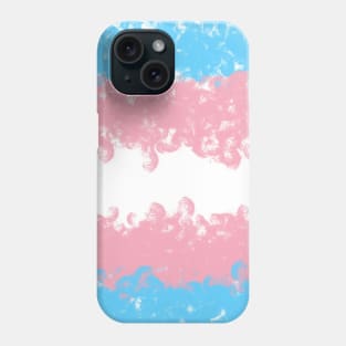 Trans Flag Painted Swirls Design Phone Case