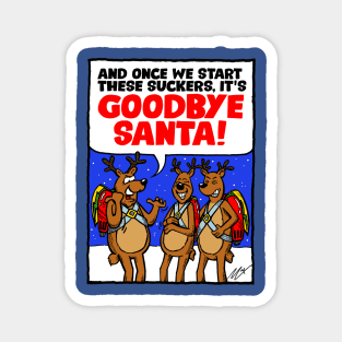 Reindeer With Rocket Packs! Magnet