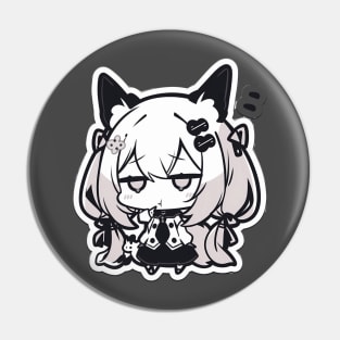 Adorable Kawaii Illustrated Chibi Anime Fox Girl Japanese Pin