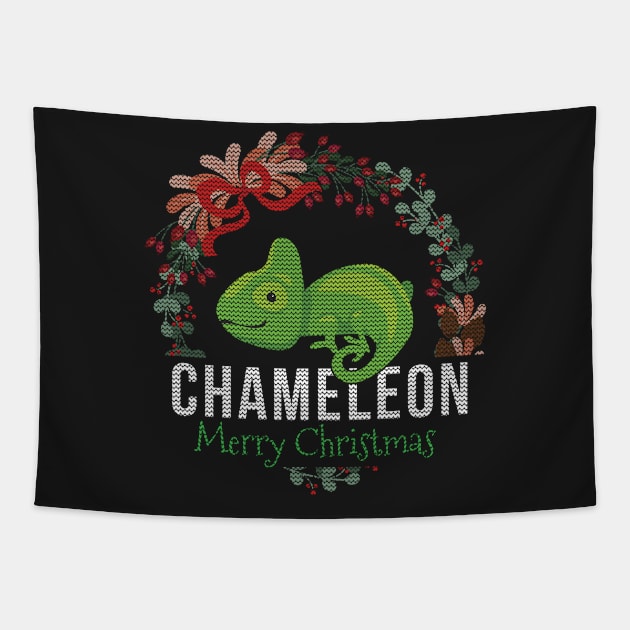 Chameleon Ugly Christmas Sweater Design Chameleon Christmas Chameleon Knitted Design T-Shirt Sweater Hoodie Iphone Samsung Phone Case Coffee Mug Tablet Case Gift Tapestry by giftideas