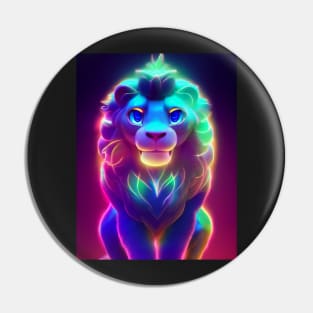 Leo the Neon Lion Pin