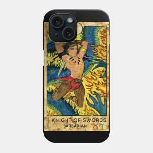 Knight Of Swords. Tarot Card. Phone Case