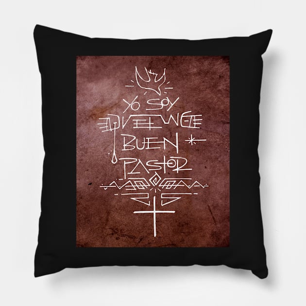 Yo soy el Buen Pastor, illustration Pillow by bernardojbp