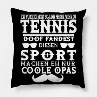 Tennis Opa Trainer Tennisplatz Tennisschläger Pillow