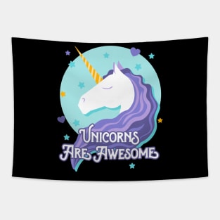 Unicorns Are Awesome Tapestry