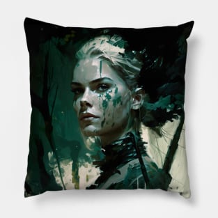 beautifull women elf portrait view v2 Pillow