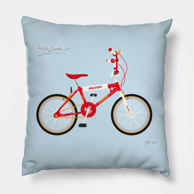 Raleigh Retro Burner Mk 1 Pillow by Tunstall