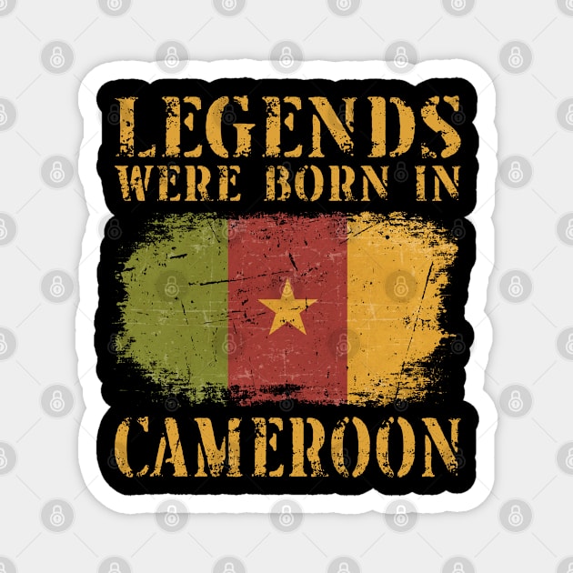 Vintage Design Cameroonian Flag Cameroon Magnet by MGS