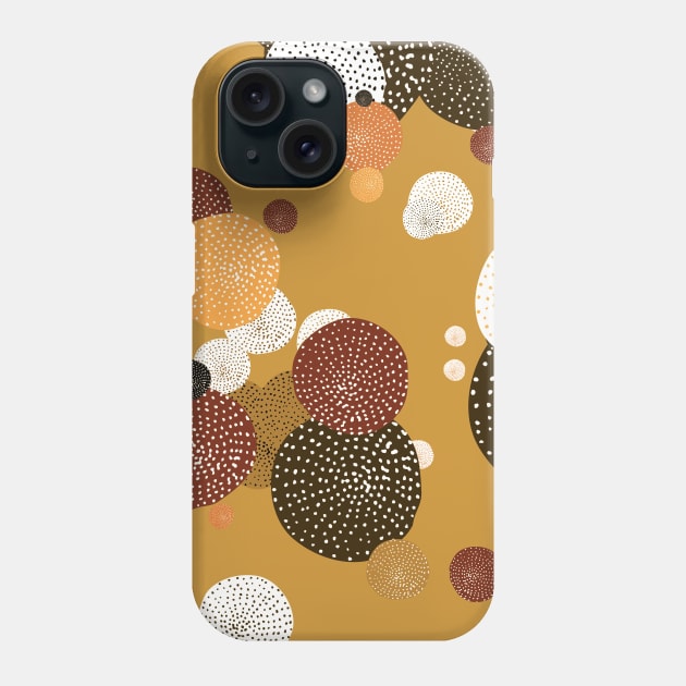 Pocket - ORIENTAL CIRCLE TEXTURES MUSTARD 2 Phone Case by ninoladesign