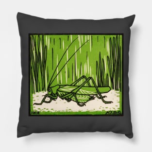 Vintage Grasshopper Pillow