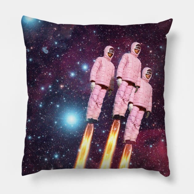 Pink Rockets Pillow by Vertigo Artography