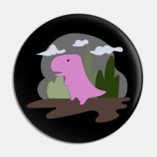 Cartoon funny pink dinosaur in Jurassic world Pin