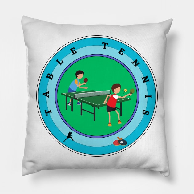 Table Tennis Pillow by Tanu Fashion