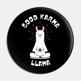 Good Karma Llama Pin
