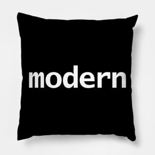 Modern Typography White Text Pillow