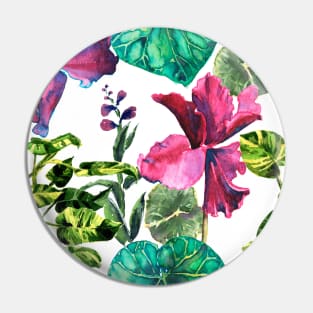 Seamless tropical flower Pin