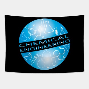 Chemical engineering text, globe design Tapestry