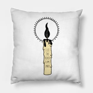 Black Flame Candle Hocus Pocus Pillow