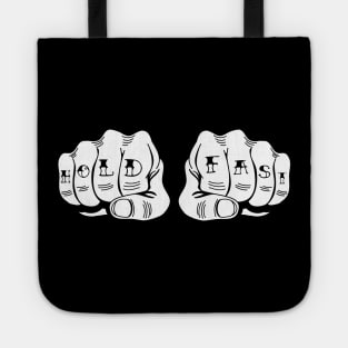 Hold Fast knuckle tattoo Tote