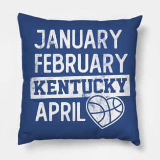 January February Kentucky April March Madness Pillow