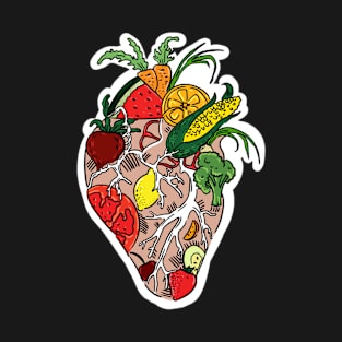 Vegan Heart - Vegan, Veggies - D3 Designs T-Shirt