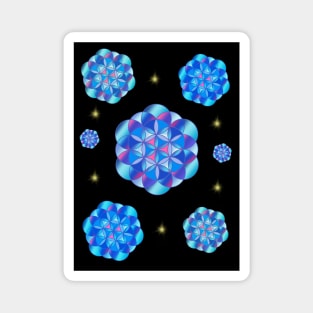 Flower of life, night Magnet