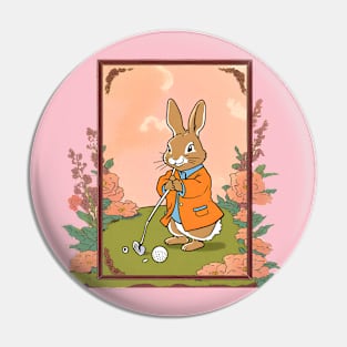 Golfing Sister Loves Golf Playing Best Golf Player Pin