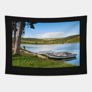 Fishing at Tunstall Reservoir, North Pennines Tapestry