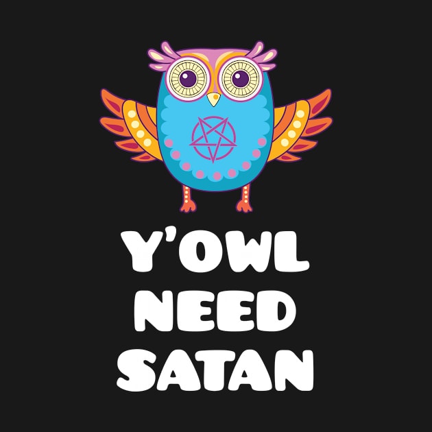 Funny Satanic Owl by sqwear