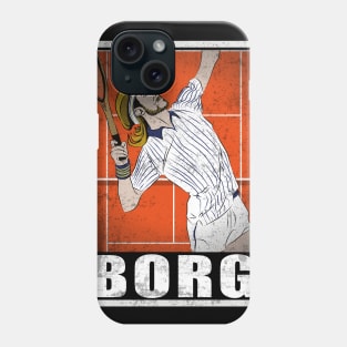 Borg Tennis Player Hero Vintage Grunge Phone Case