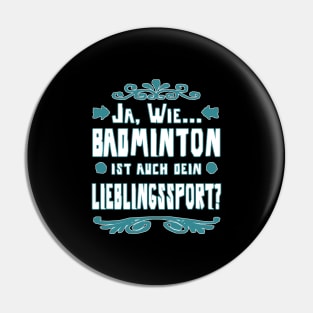 Badminton Schläger Federball Geschenkidee Pin