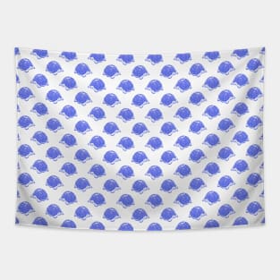 Blue and White Turtle Pattern Tapestry