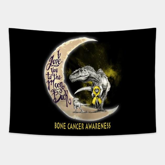 bone cancer dinosaur moon Tapestry by TeesCircle