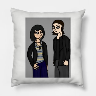 Genderbent Mike and El (background) Pillow