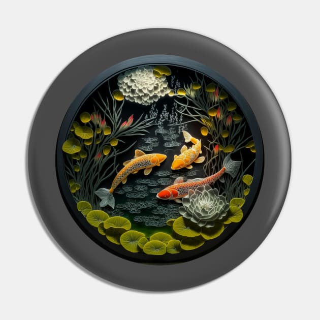 Circling Koi Pin by Ampersand Studios