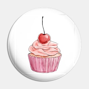 Fancy Pink Cupcake Pin