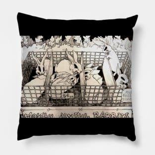 Mostly Awful Rabbits Pillow