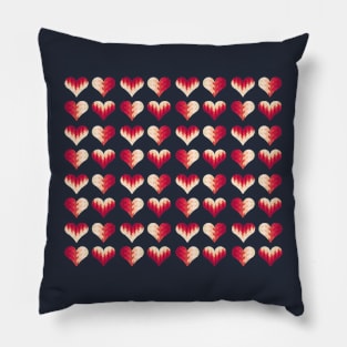 Creative red hearts pattern Pillow